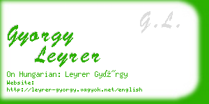 gyorgy leyrer business card